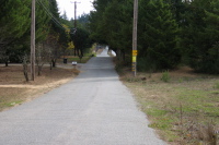 Loma Prieta Ave., looking uphill at the whoop-de-doos (1770ft)