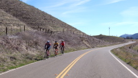 A three-man team rides north through Peachtree Valley.