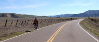 Joseph Maurer rides north on CA25 through Peachtree Valley.