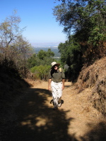 David approaches the top of the Rhus Ridge Trail (1080ft)